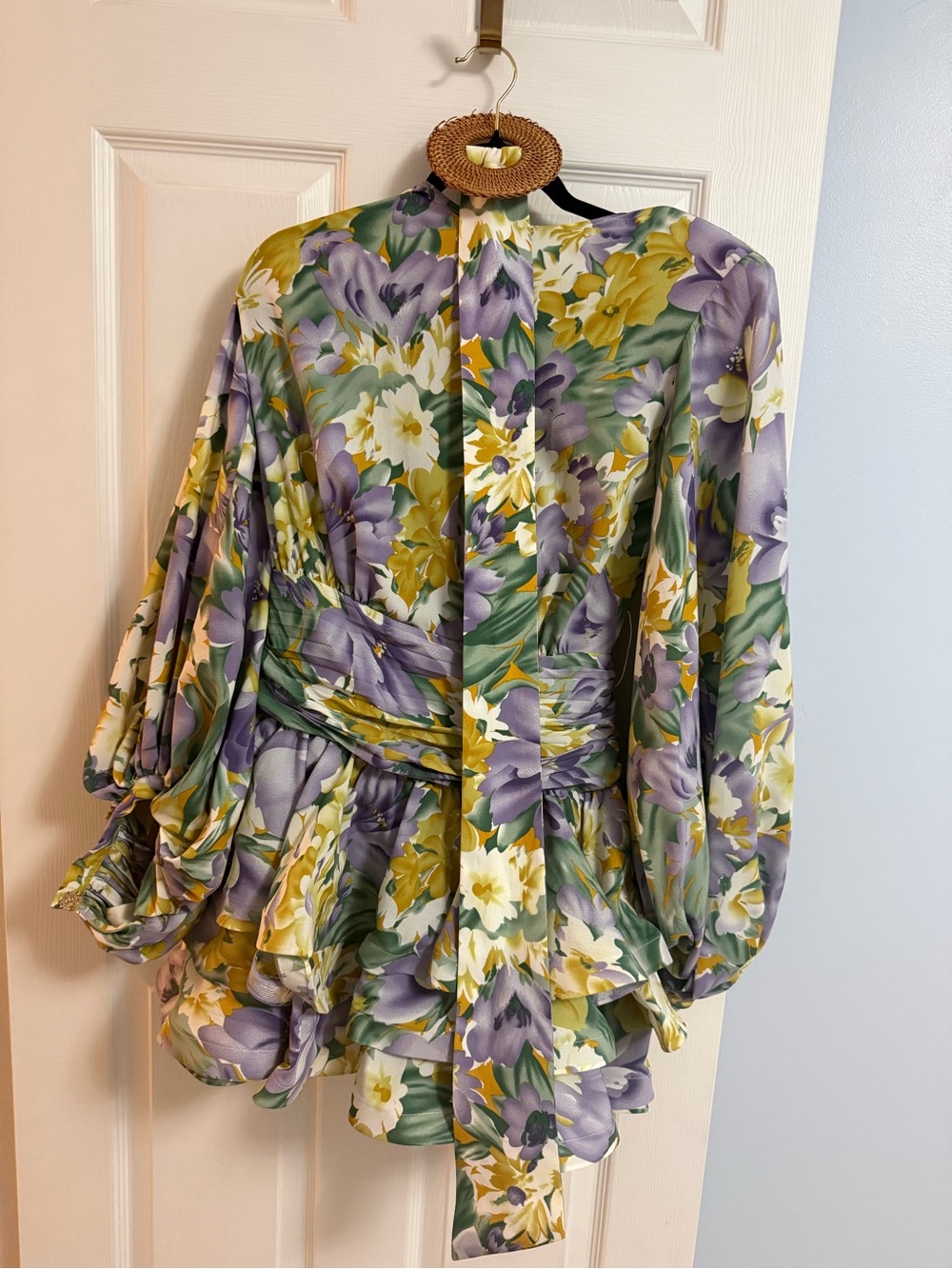 Bronx and Banco Sienna Floral Ruffled Mini Dress with Belt NWT - Picture 4 of 5